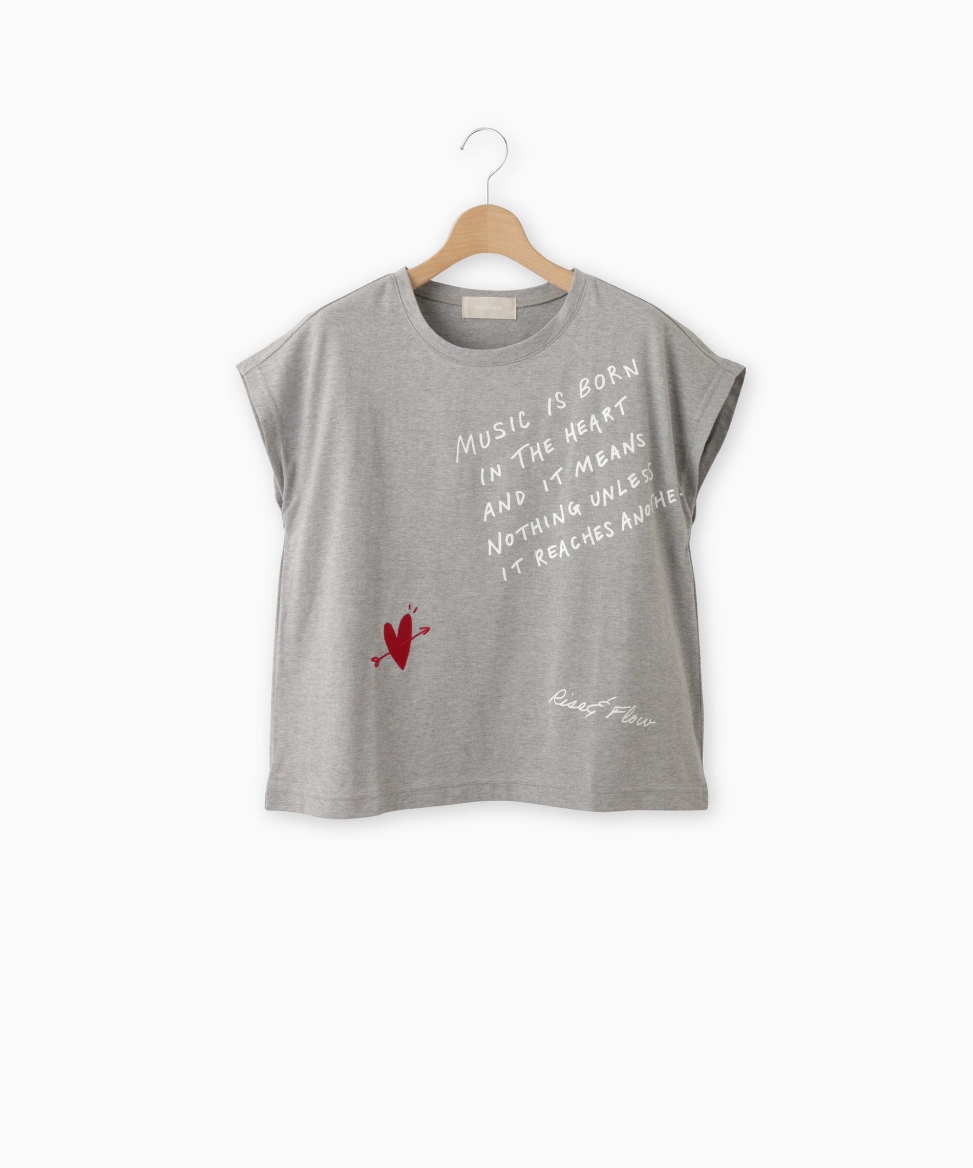 ハート刺繍メッセージロゴTシャツ – FACE SANS FARD