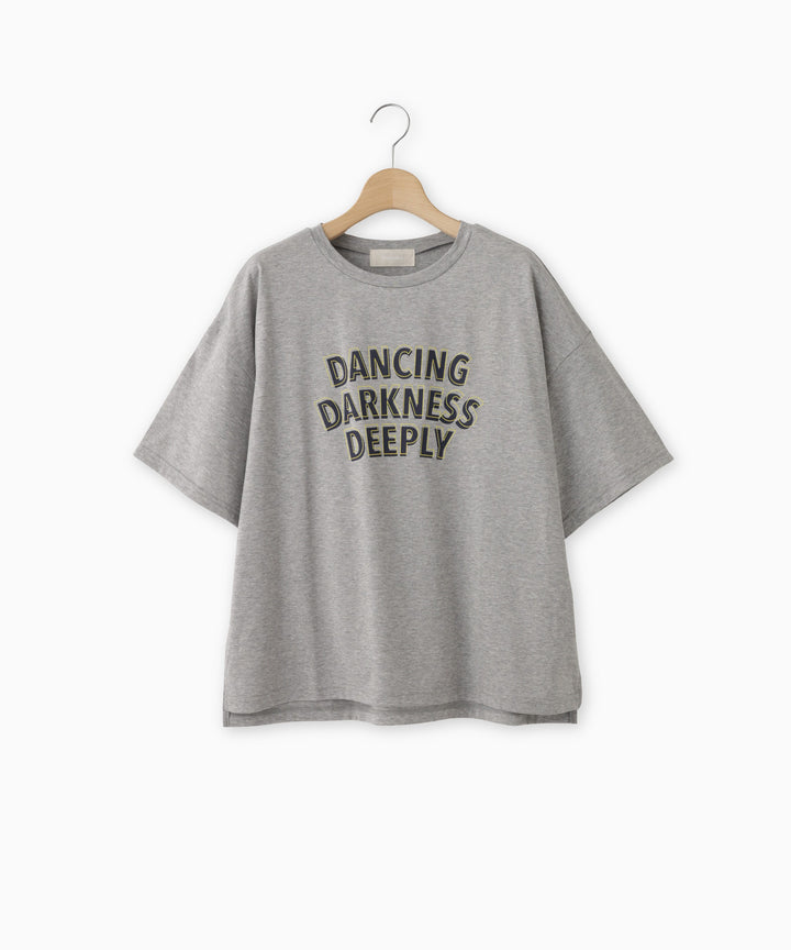 シルケット天竺配色ロゴTシャツ