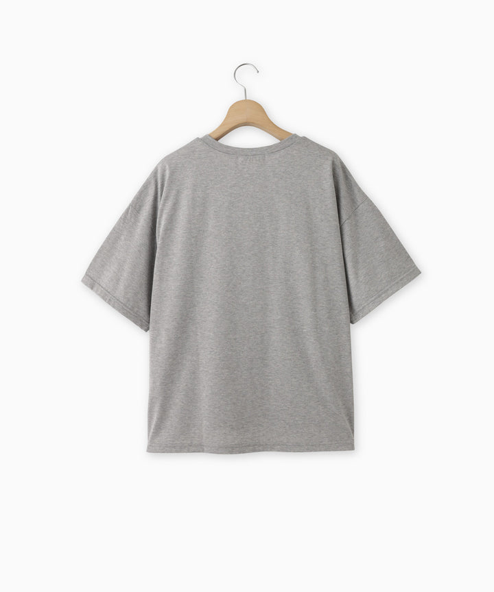 シルケット天竺配色ロゴTシャツ