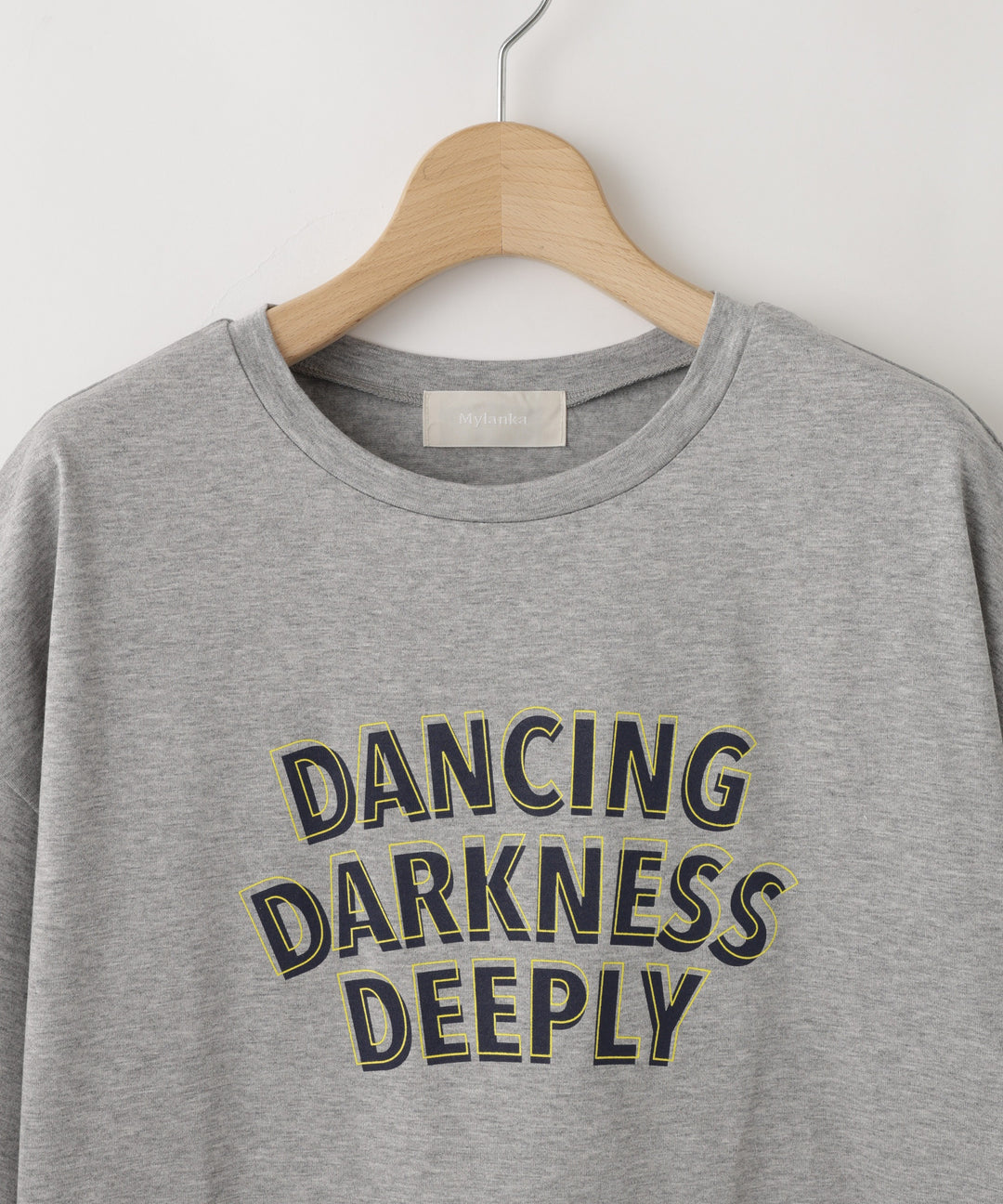 シルケット天竺配色ロゴTシャツ