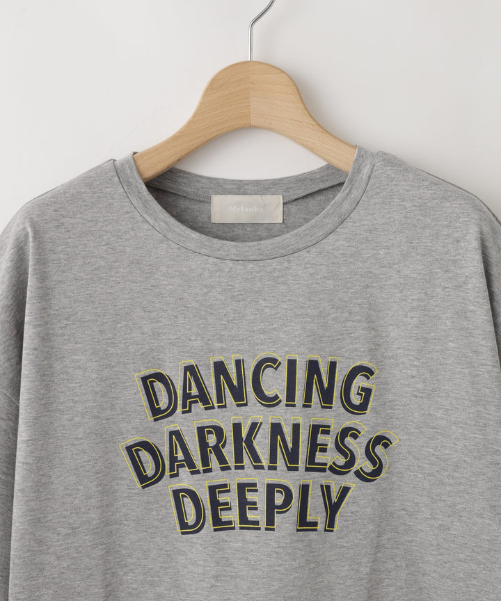 シルケット天竺配色ロゴTシャツ