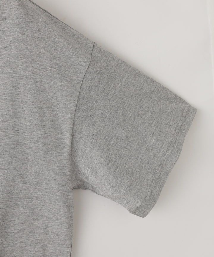 シルケット天竺配色ロゴTシャツ