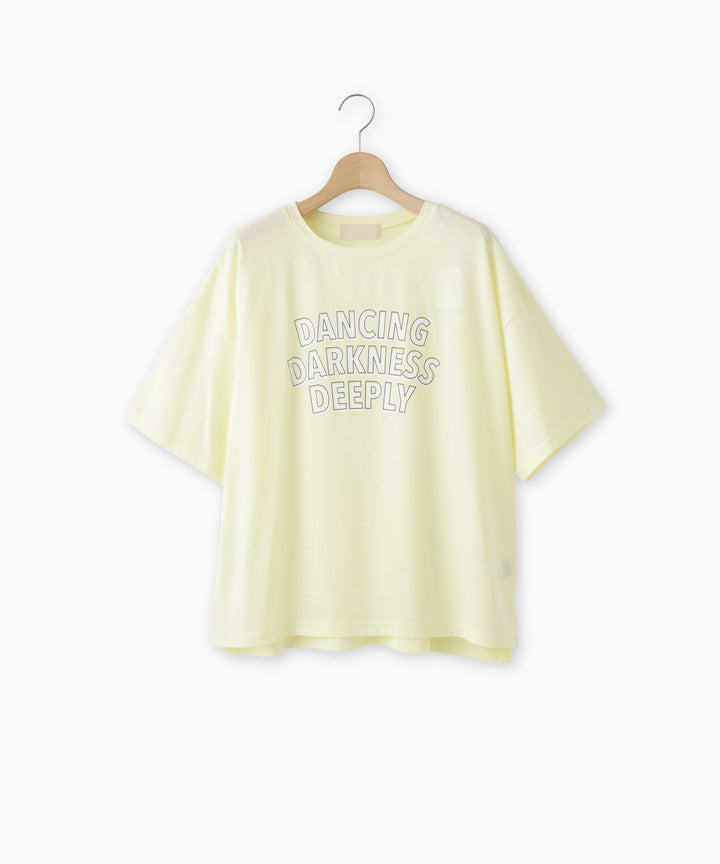 シルケット天竺配色ロゴTシャツ
