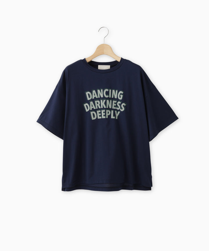 シルケット天竺配色ロゴTシャツ