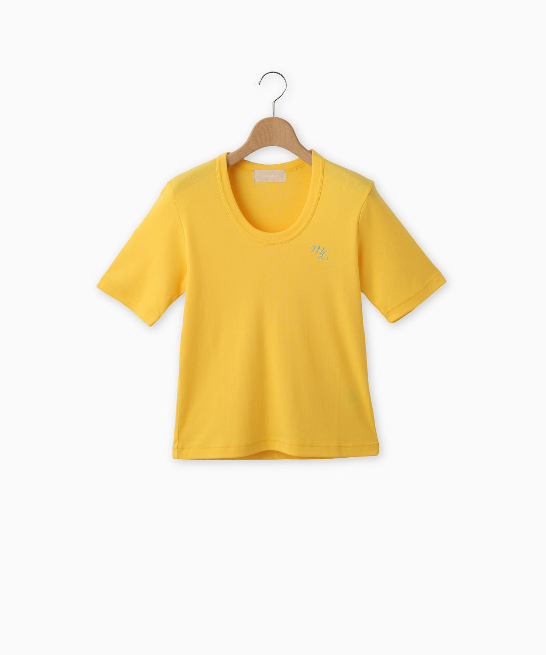 UネックロゴTシャツ