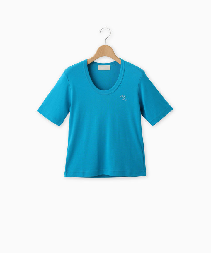 UネックロゴTシャツ