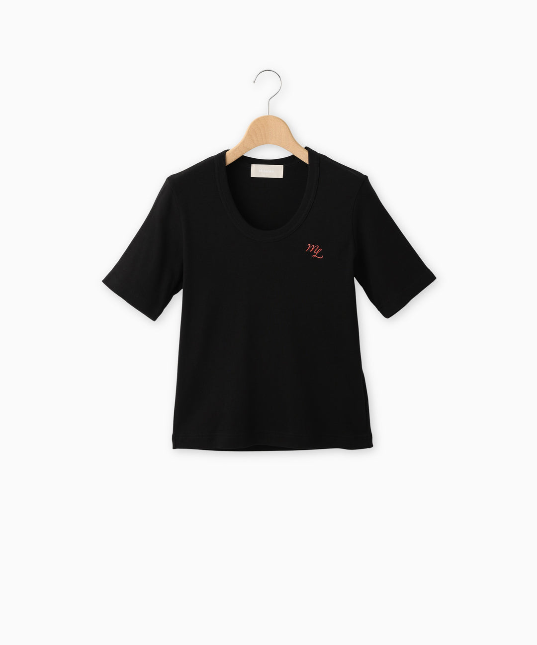 UネックロゴTシャツ