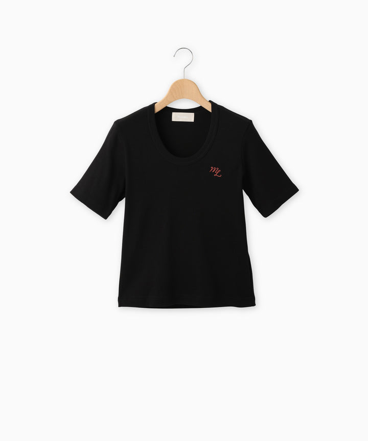 UネックロゴTシャツ