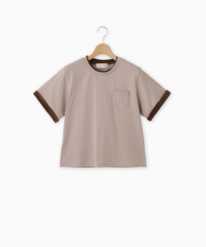 配色ラインデザインTシャツ