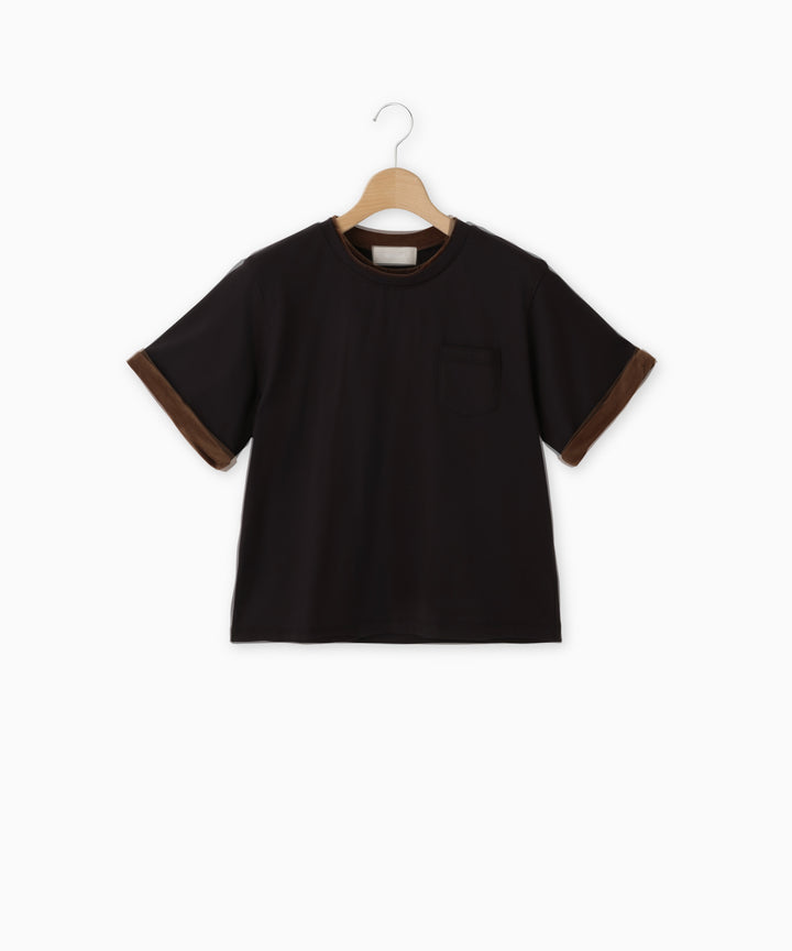 配色ラインデザインTシャツ
