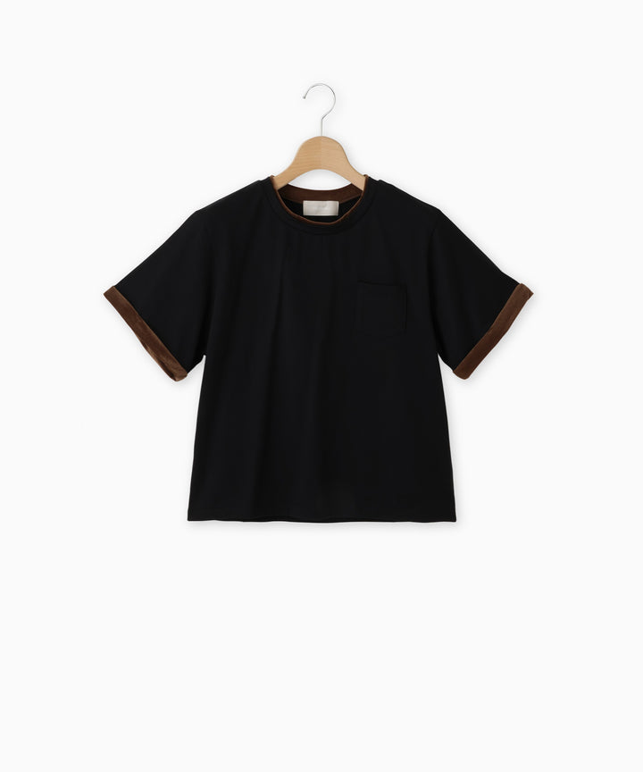 配色ラインデザインTシャツ