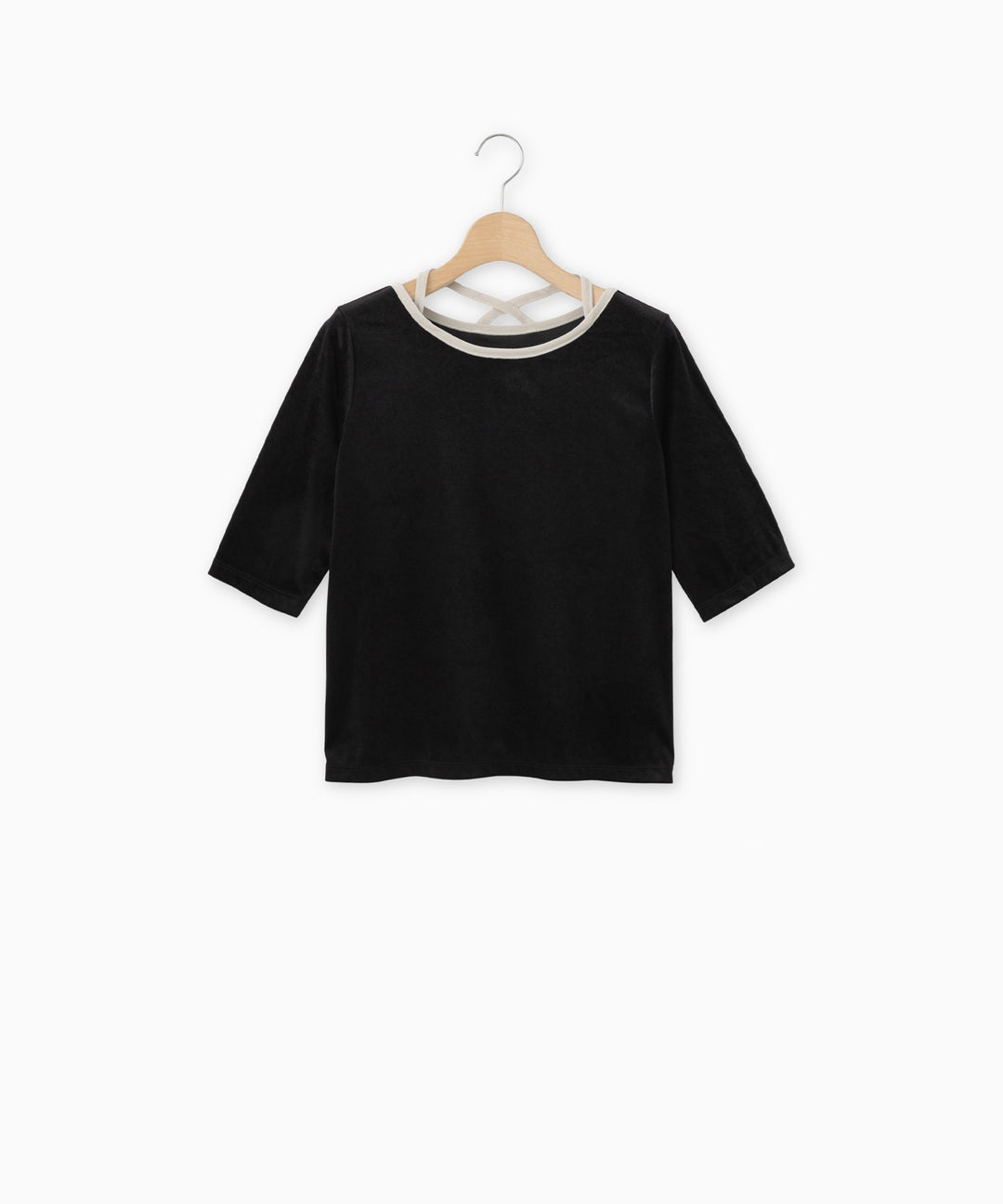 配色バックリボンカットソー