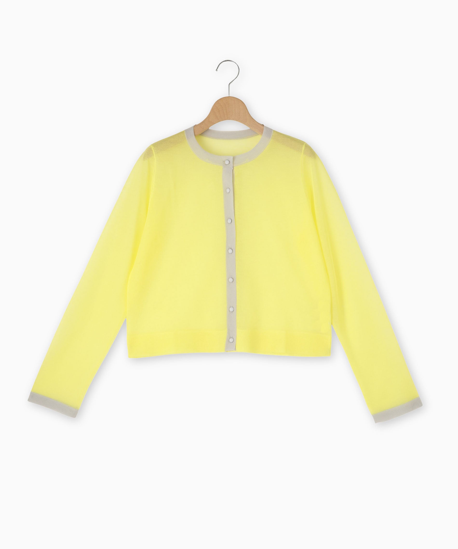 イエロー カーディガン サイズ2 NKNIT 22SS 009 KOEISTORE カーディガン レディース 春 夏 春夏 黒 白 ニット
