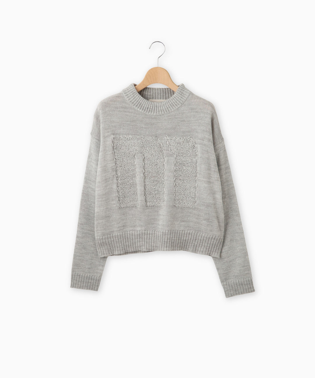 アルパカ混ロゴニット