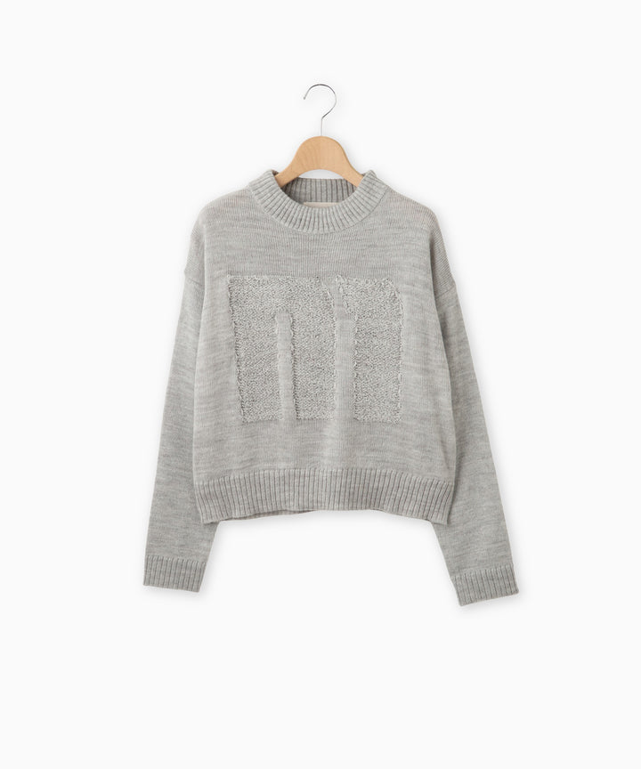 アルパカ混ロゴニット