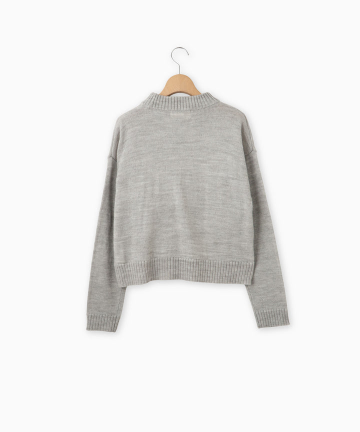 アルパカ混ロゴニット