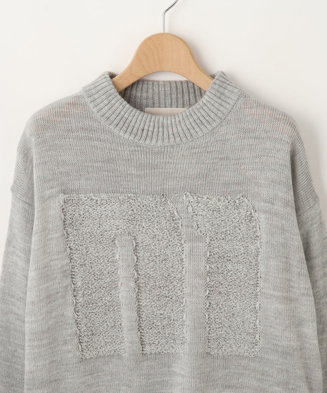 アルパカ混ロゴニット