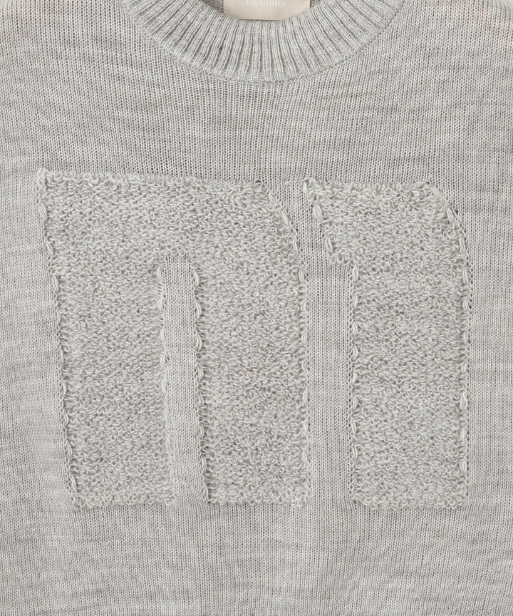 アルパカ混ロゴニット