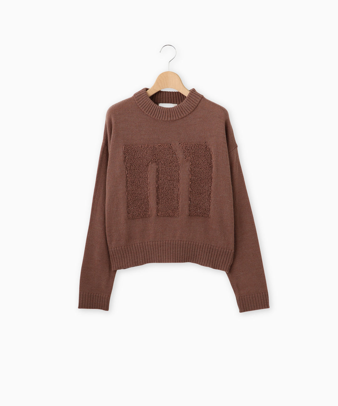 アルパカ混ロゴニット