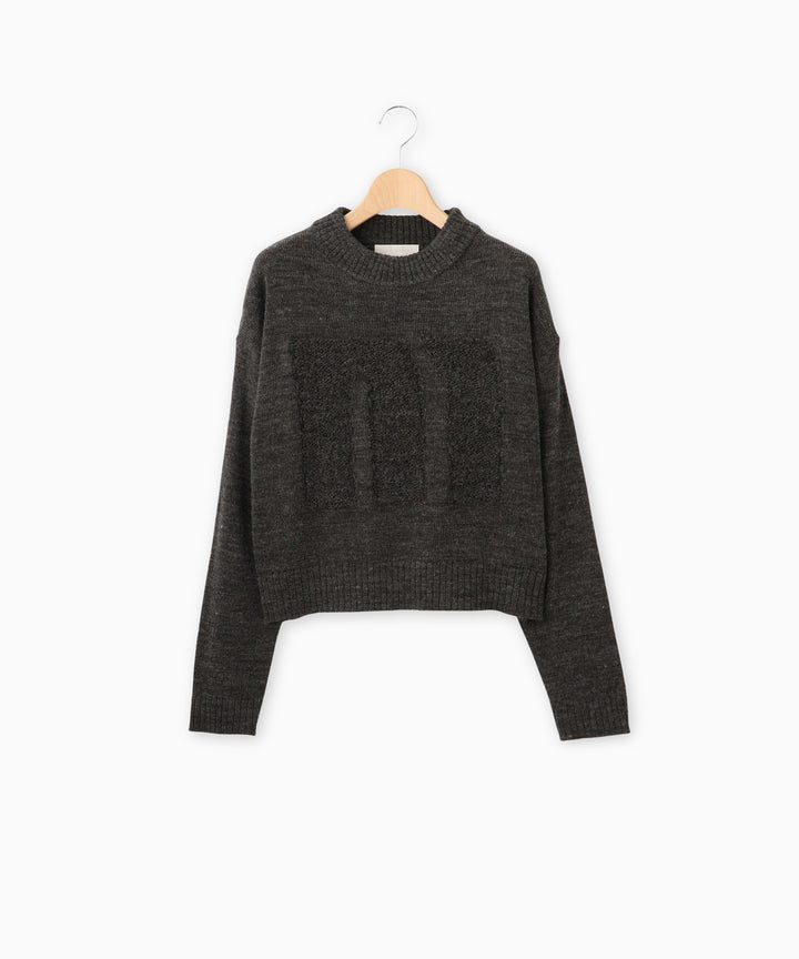 アルパカ混ロゴニット