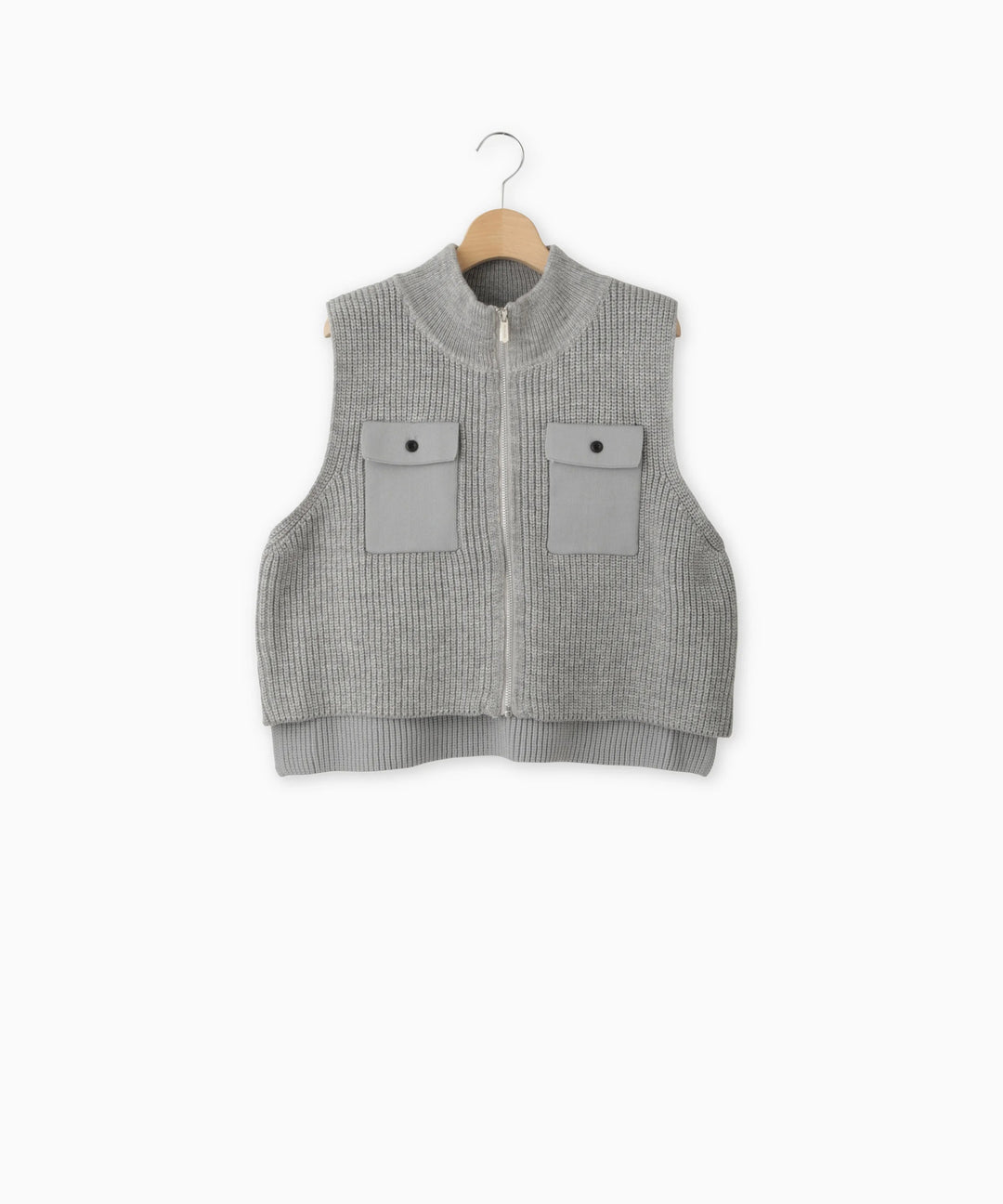 あぜ編みニットジレ