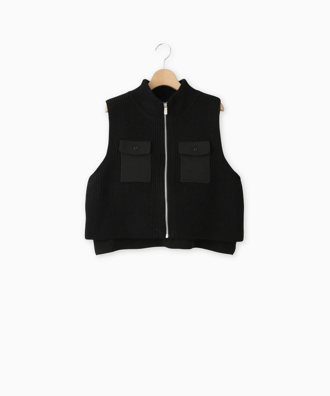 あぜ編みニットジレ