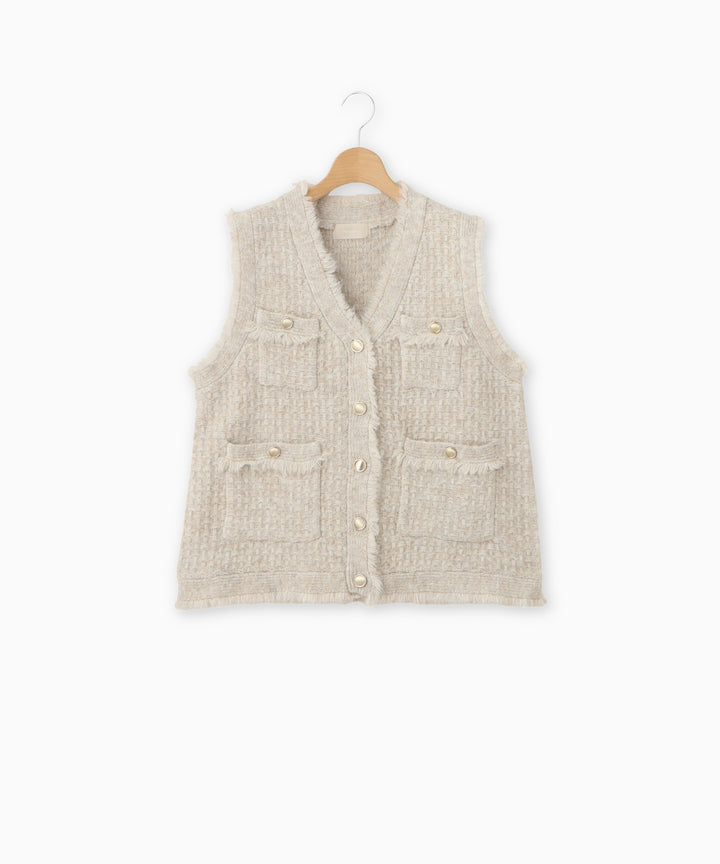 MIXカラーニットジレ