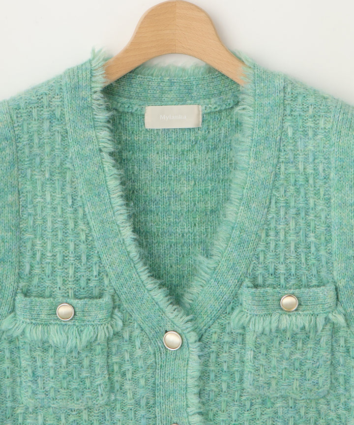 MIXカラーニットジレ