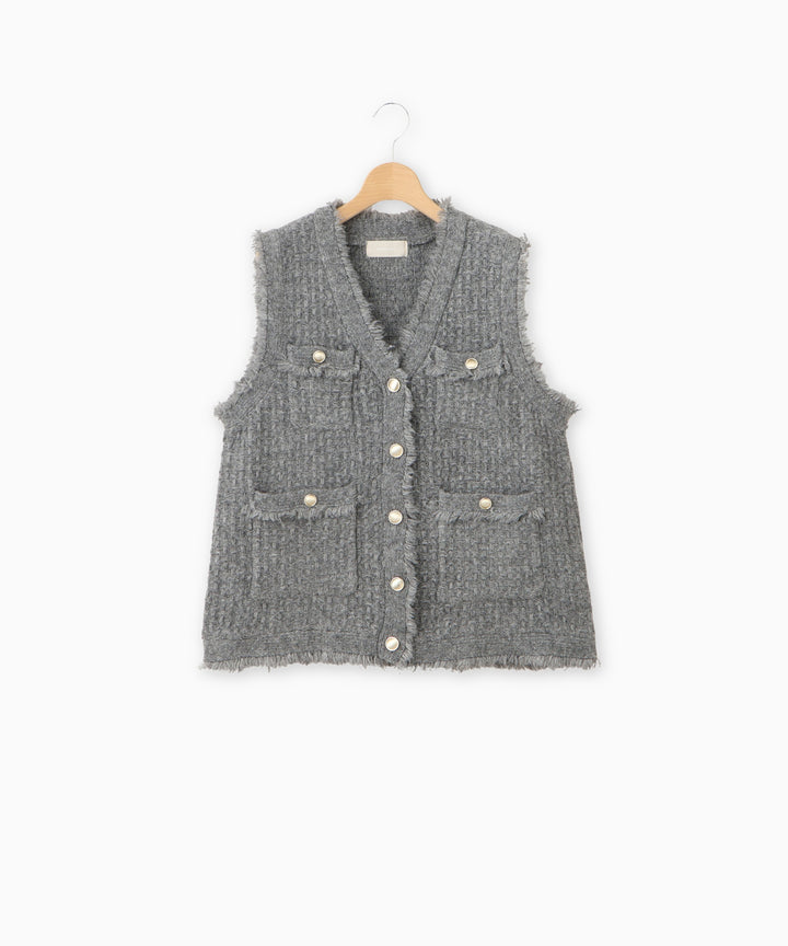 MIXカラーニットジレ