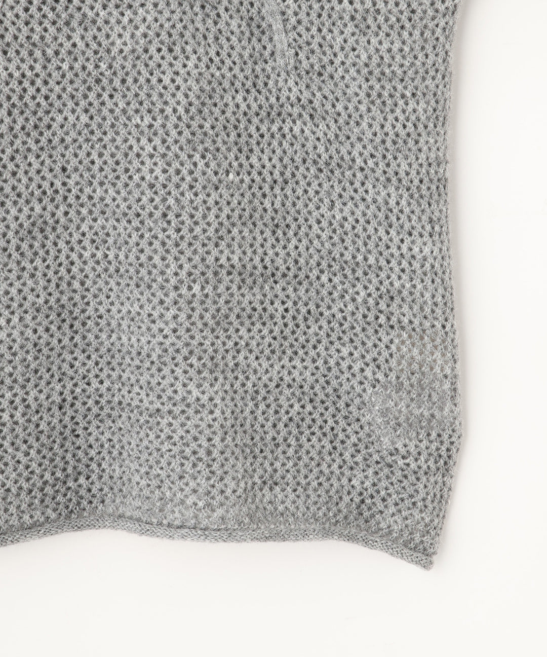 メッシュ編みニットトップス