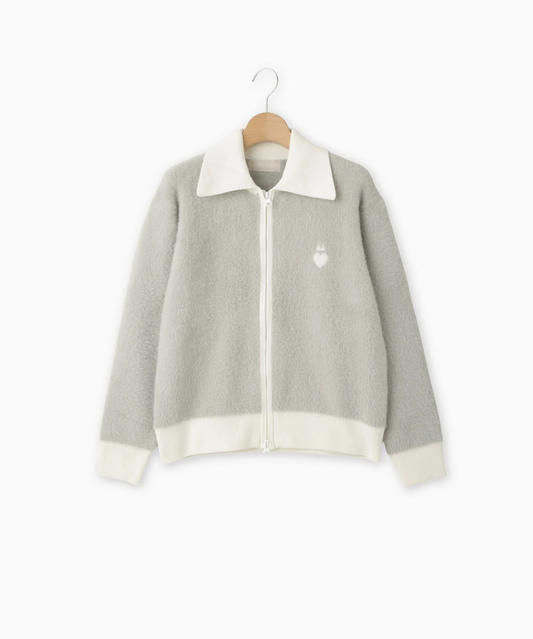 配色デザインニットブルゾン