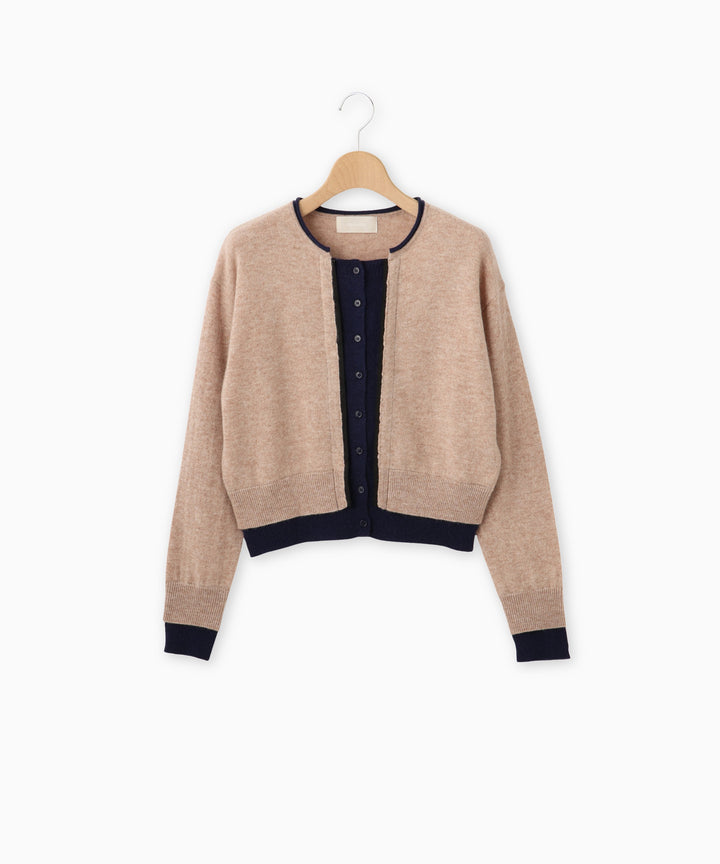 カーディガンレイヤードニット