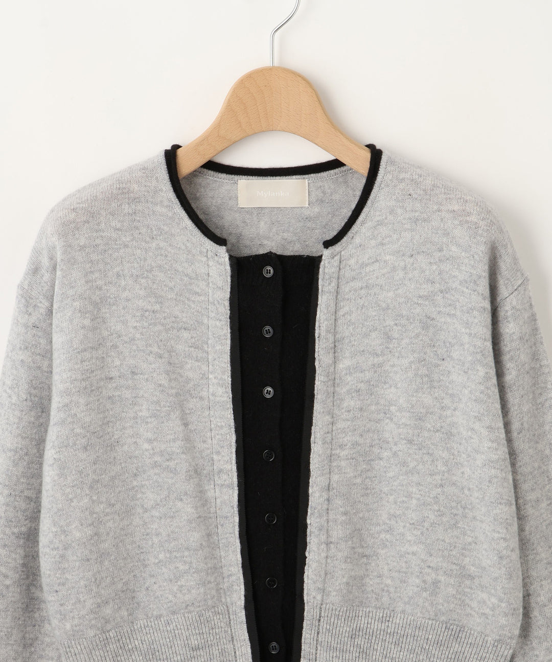 カーディガンレイヤードニット