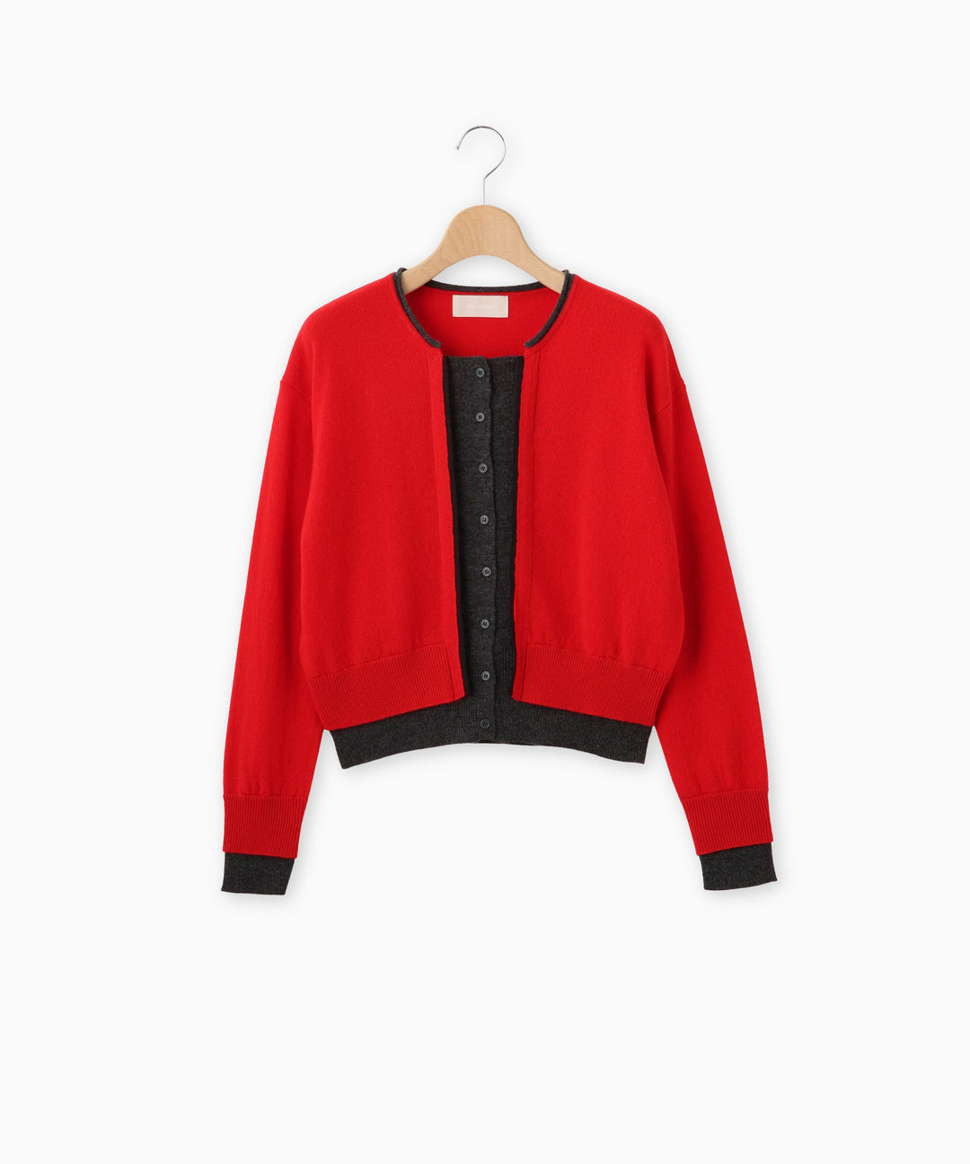 カーディガンレイヤードニット