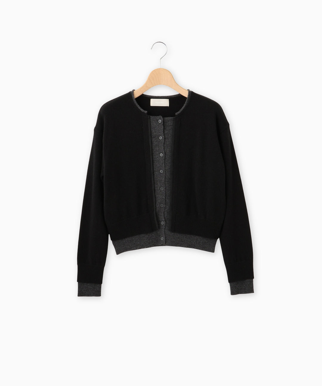 カーディガンレイヤードニット