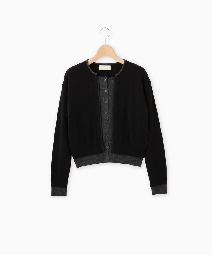 カーディガンレイヤードニット