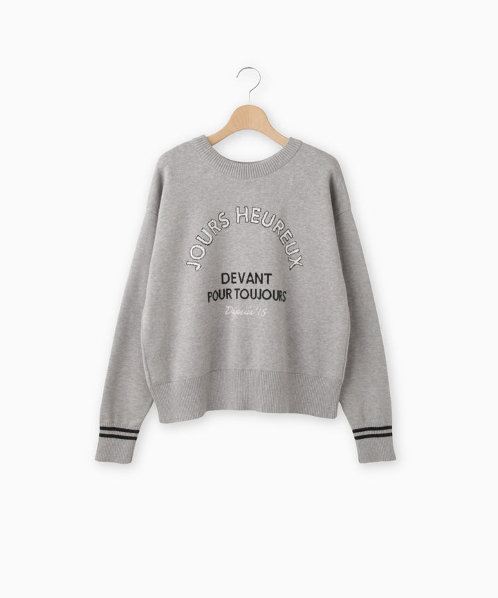 2WAYバックロゴハイゲージニット