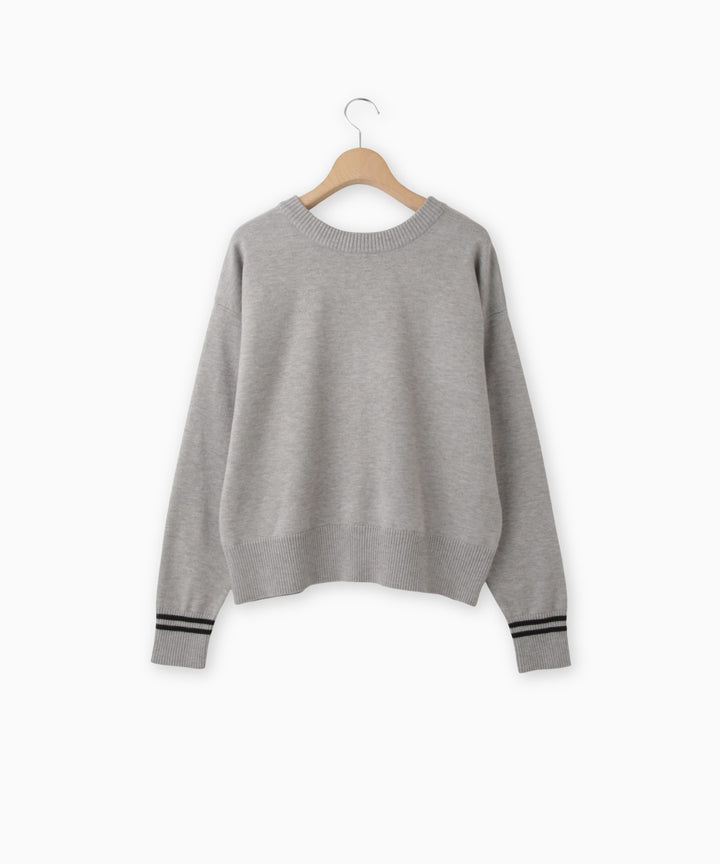 2WAYバックロゴハイゲージニット