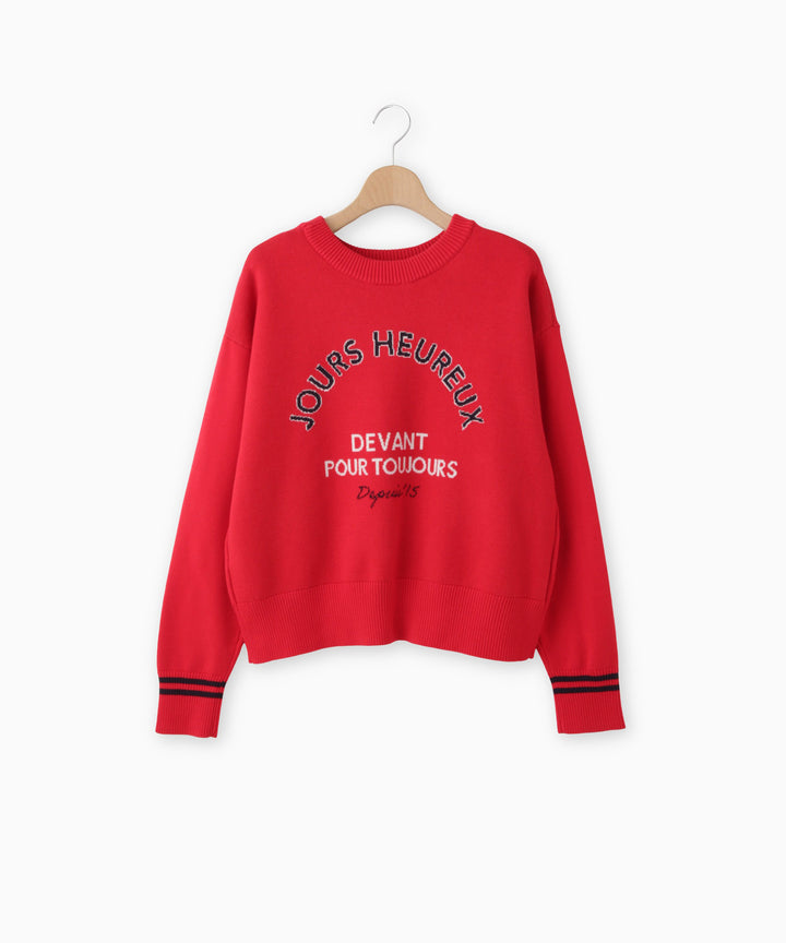 2WAYバックロゴハイゲージニット