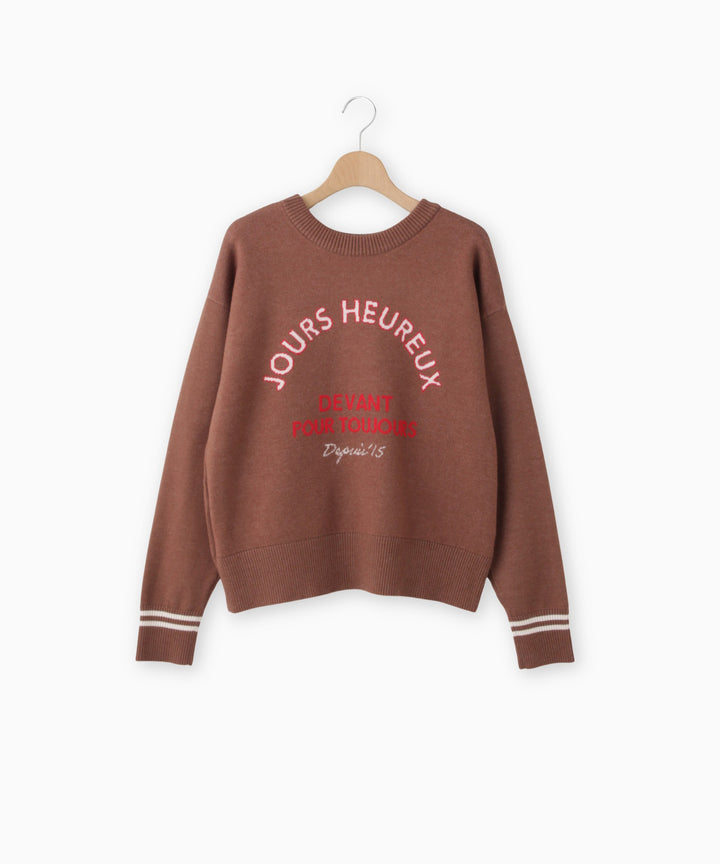 2WAYバックロゴハイゲージニット