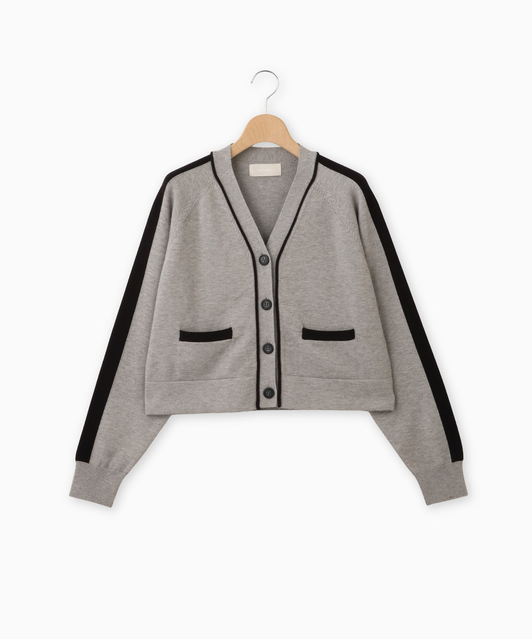 配色ラインVネックカーディガン