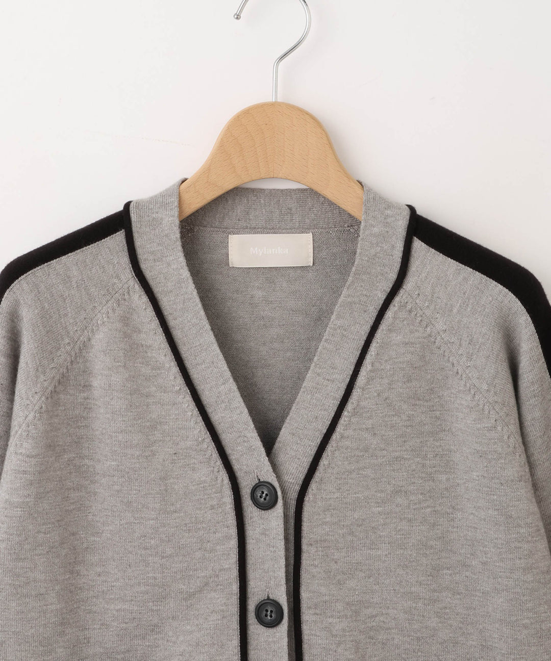 配色ラインVネックカーディガン