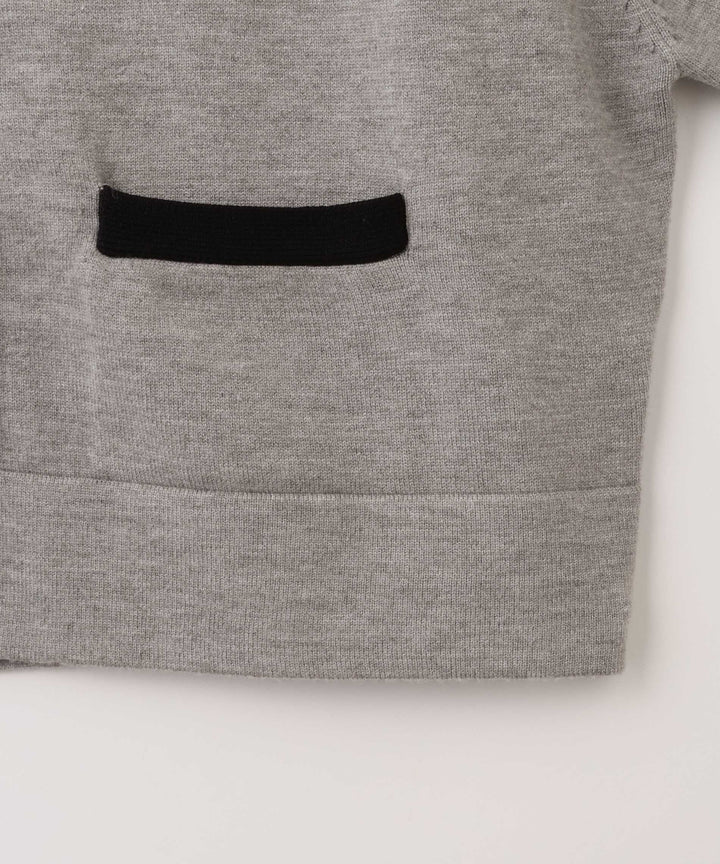 配色ラインVネックカーディガン