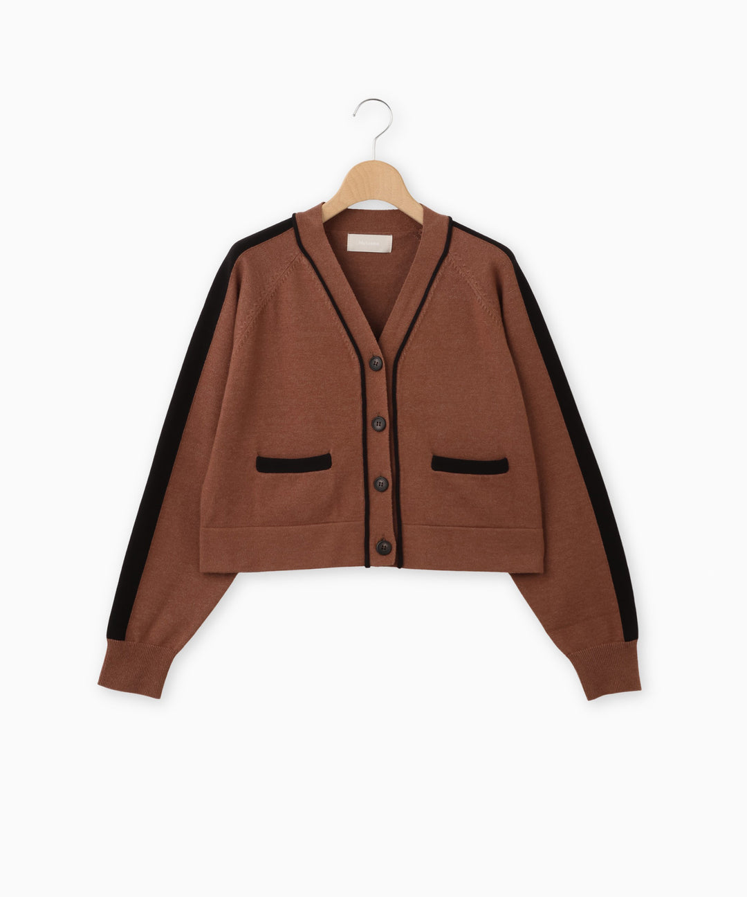 配色ラインVネックカーディガン