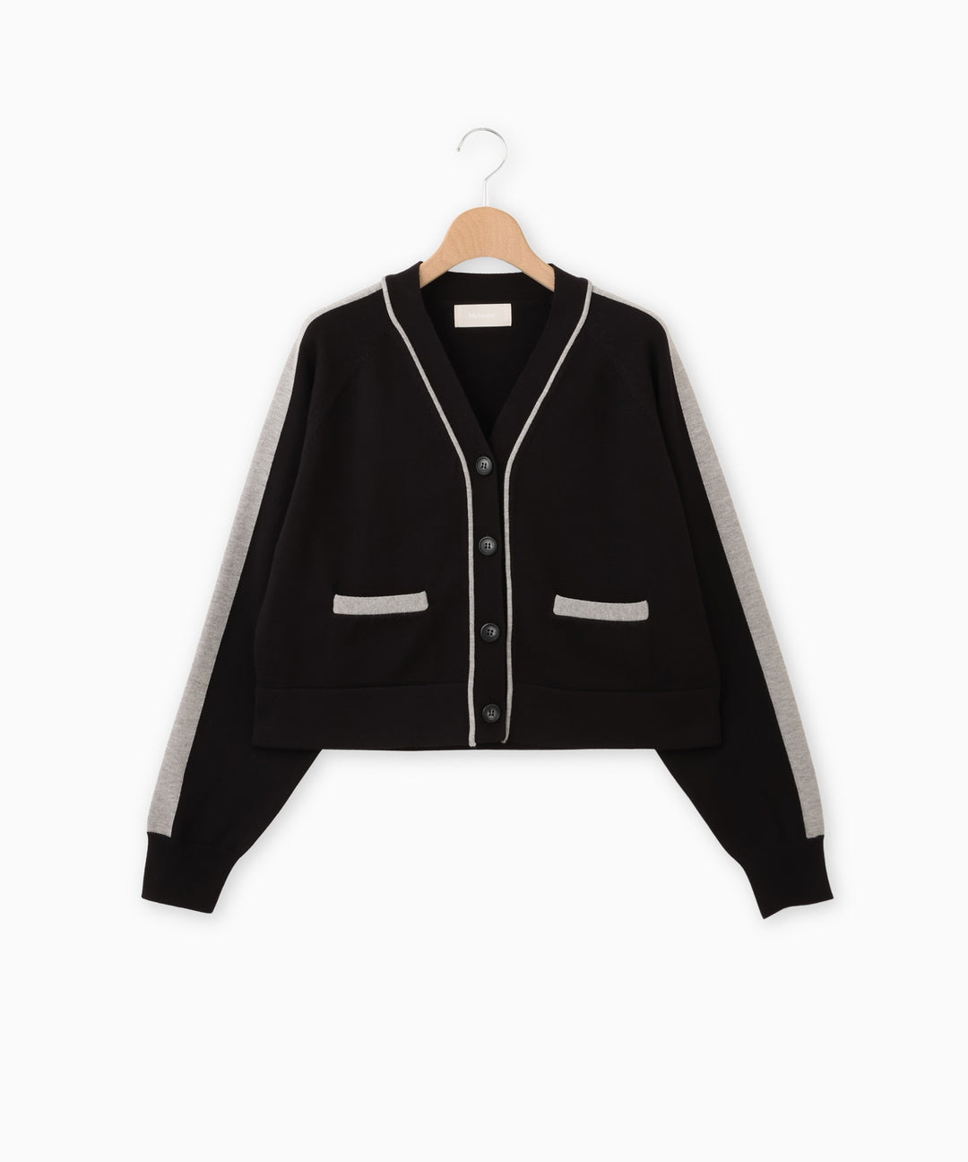 配色ラインVネックカーディガン