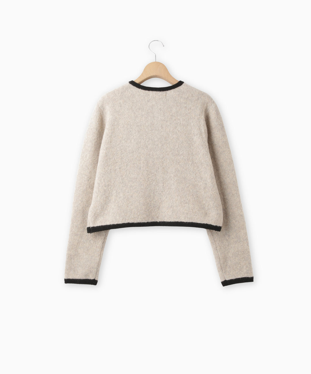 ブークレ配色パイピングカーディガン