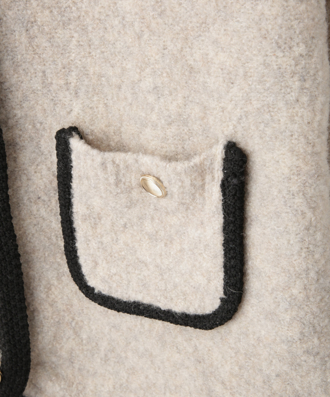 ブークレ配色パイピングカーディガン