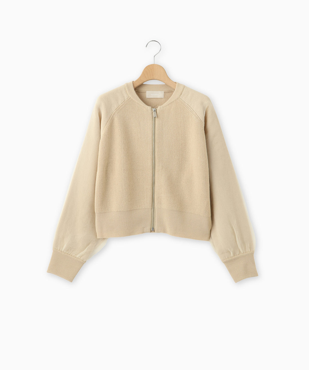 ジップデザインニットトップス