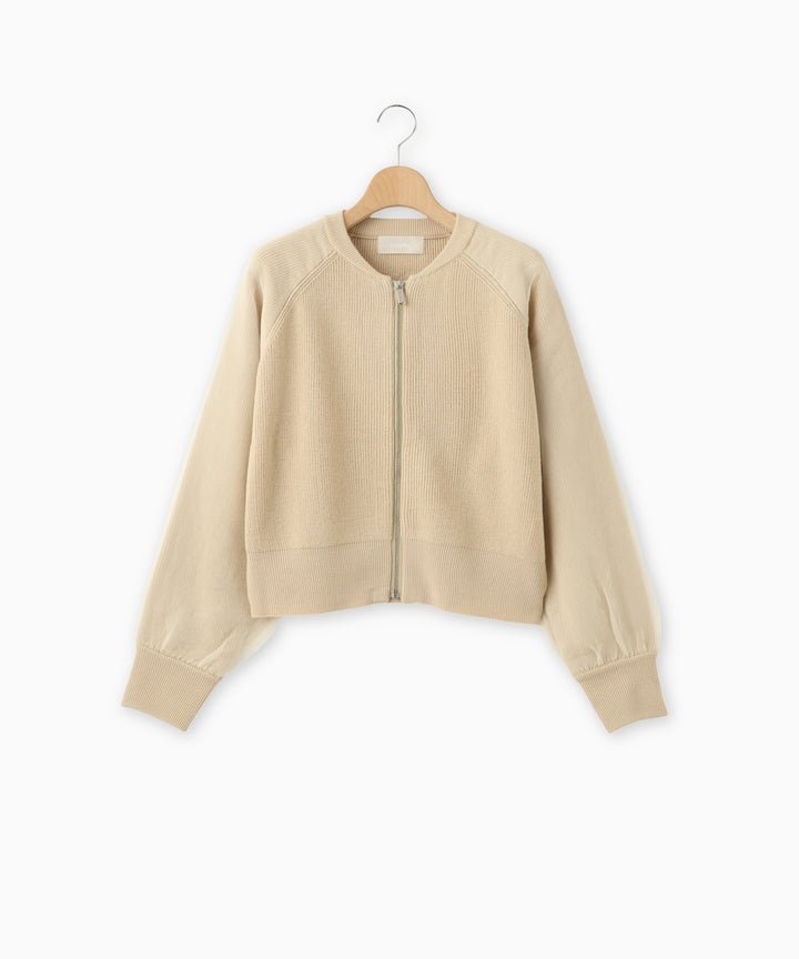 ジップデザインニットトップス
