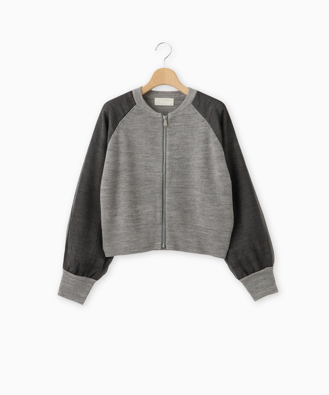 ジップデザインニットトップス